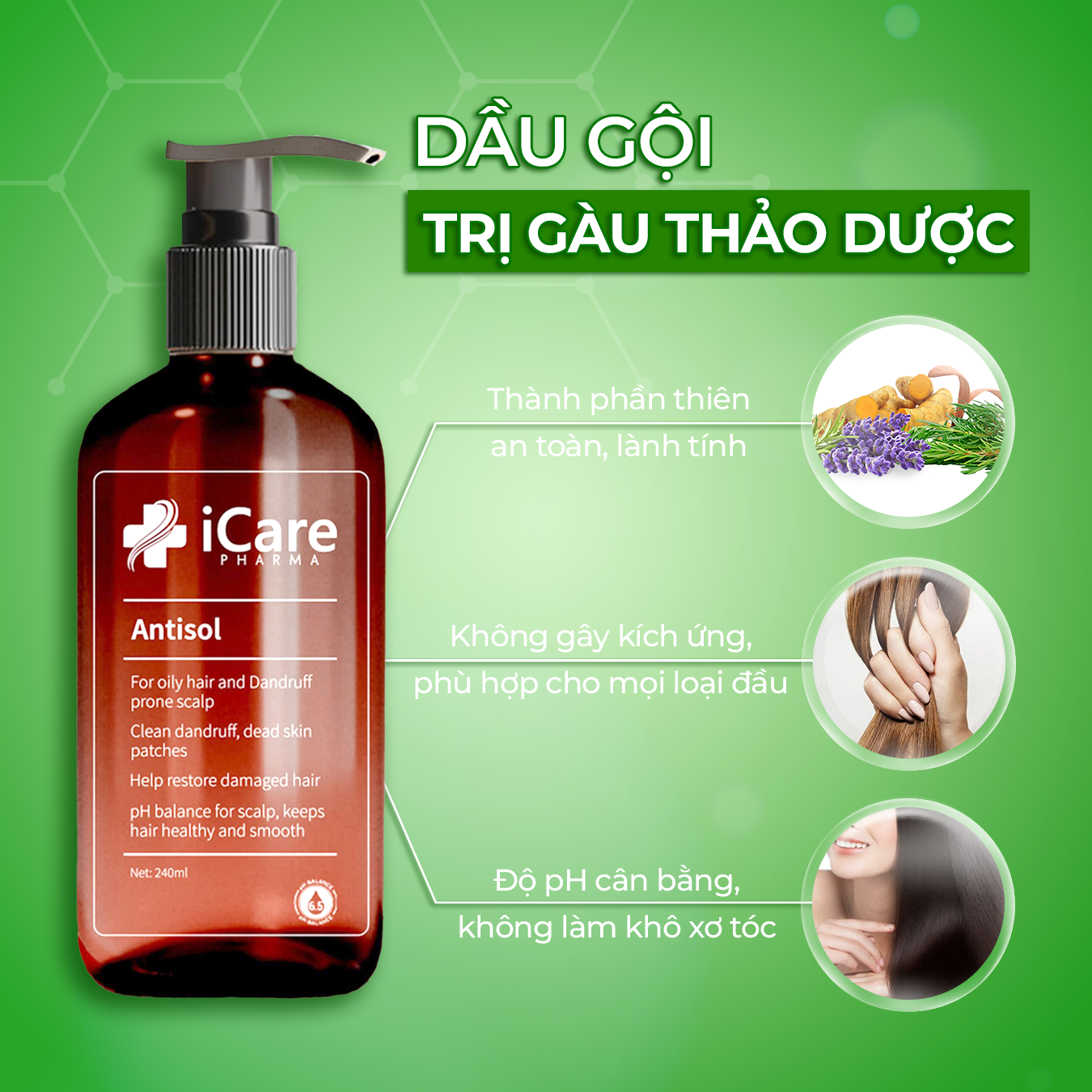 Dầu gội thảo dược Antisol