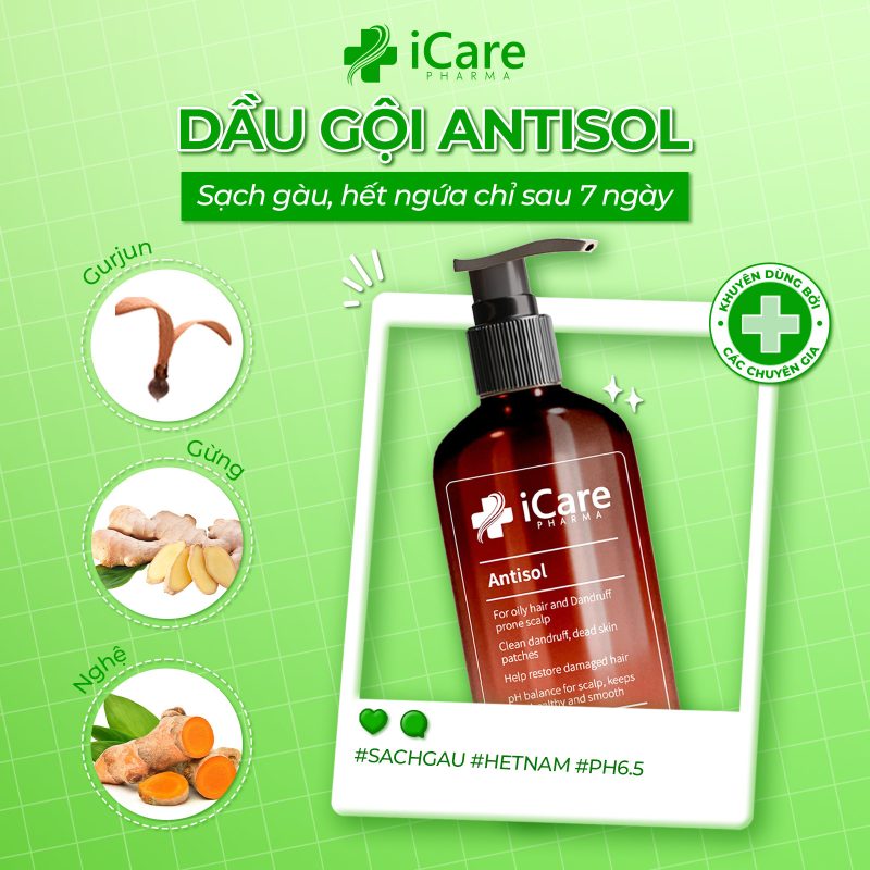 Dầu gội dược liệu Antisol an toàn lành tính