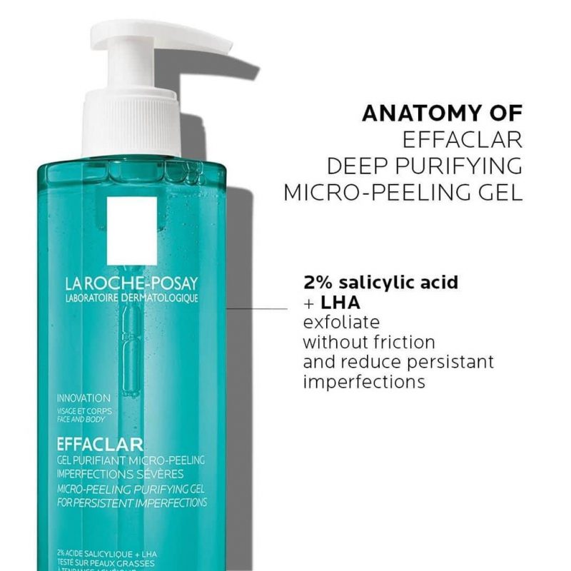 Sữa tắm trị mụn lưng cho nam Effaclar Micro Peeling Purifying