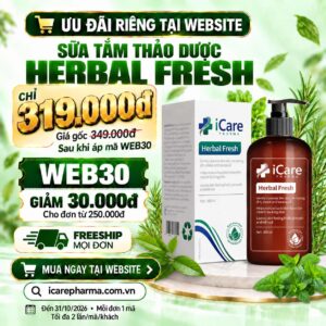 Sữa Tắm Thảo Dược Herbal Fresh | Dung tích 480ml | Thương hiệu iCare Pharma