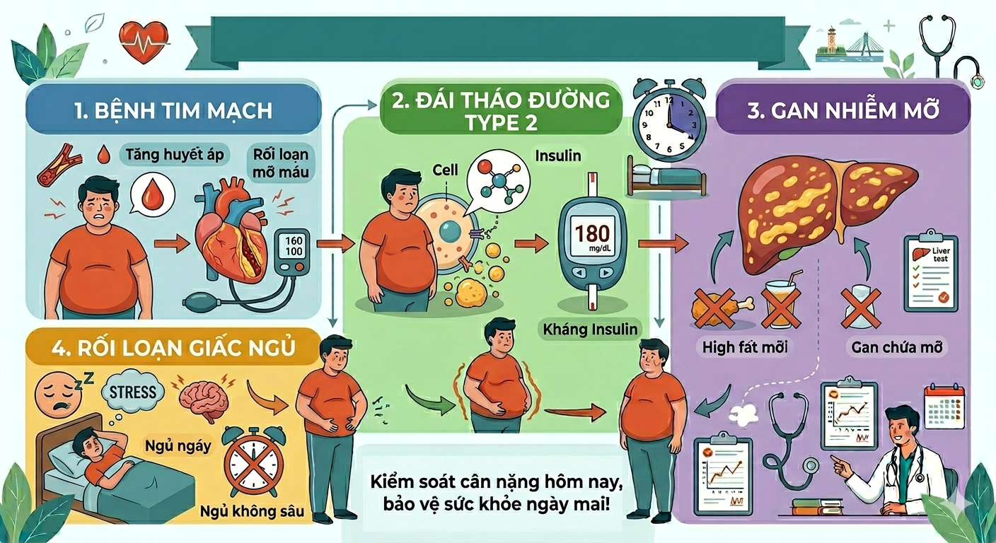 Tác hại của béo phì đối với sức khỏe