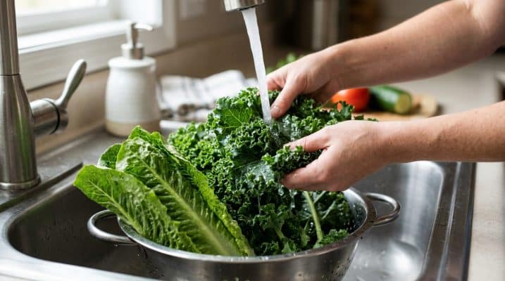 Cách sơ chế rau dễ tồn dư thuốc bảo vệ thực vật đúng cách.